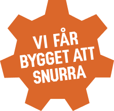 Sveriges fria bygghandlare orange kugghjul som står för de sju kuggarna