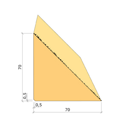 70X70 GJUTLIST TREKANTLIST GRAN G4-2 LPM