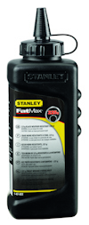 Svart flaska med STANLEY FatMax märkning; innehåller 225 g blå krita.