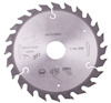 Cirkelsågklinga med 24 tänder, max 8500 RPM. Symboler för skyddsglasögon och korrekt montering. Text: 60355003, 165x2.0/1.5