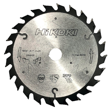 SÅGKLINGA 165X1,6 24T 20MM HÅL HIKOKI 20MM HÅL