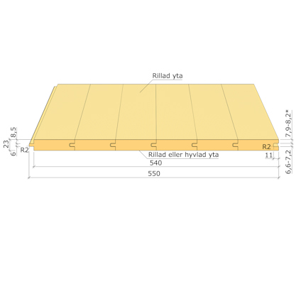 23 MM UNDERLAGSSPONTLUCKA GRAN G4-3 2,4 M