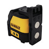Gul och svart laserverktyg med märket "DeWalt", två magneter på sidan och knappar på framsidan.