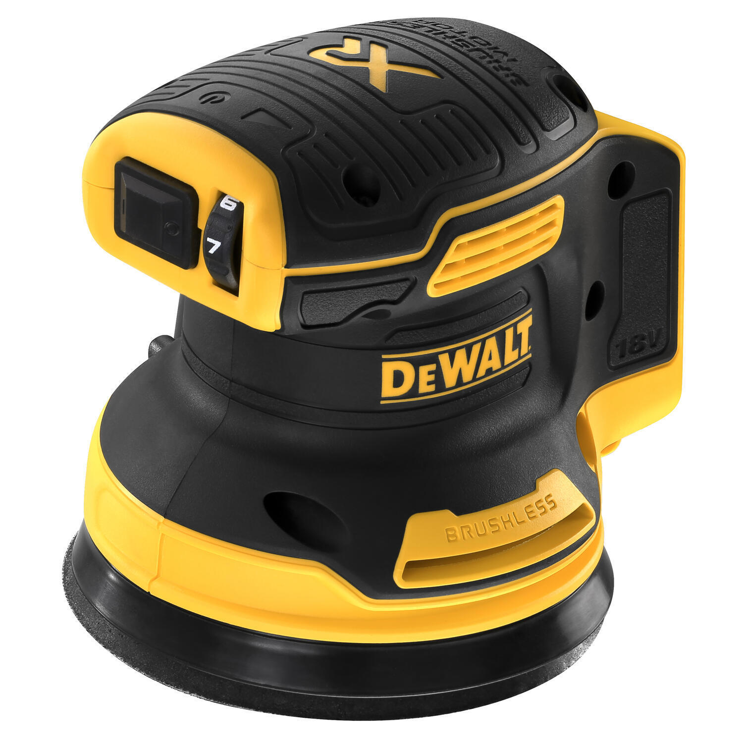EXCENTERSLIPMASKIN DCW210NT 18V, 125MM, SOLO, TSTAK - DeWalt