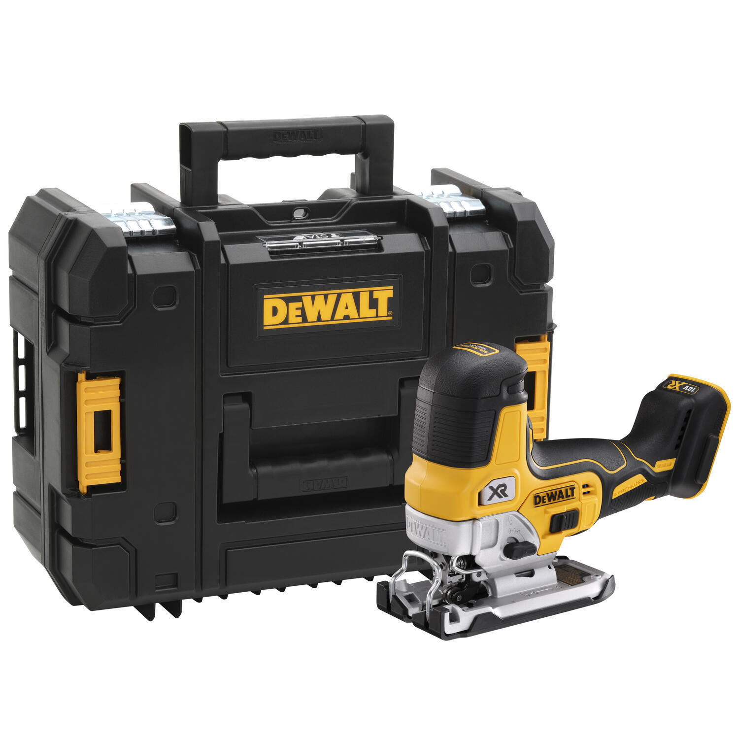 STICKSÅG DCS335NT BODYGRIP, 18V, SOLO, TSTAK - DeWalt