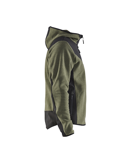 JACKA STICKAD MED SOFTSHELL 5940 2536 HÖSTGRÖN/SVART L