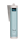 Kassett med fogmassa i grå färg, märkt "Fibo Seal Grey", med en vit applikator.