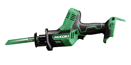 Grön och svart sticksåg med texten "Hikoki" på sidan.