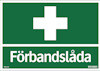 SKYLT FÖRBANDSLÅDA 210X148 PLAST