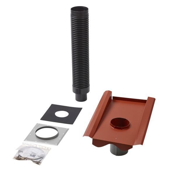 AVLOPPSLUFTARE T11 PLÅT TEGELRÖD Ø75-110MM - Monier