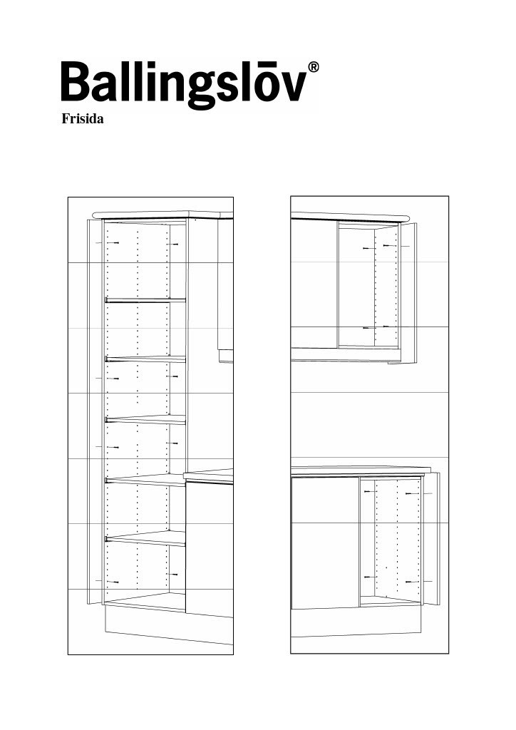 FRISIDA HÖGSKÅP 2550X601 VITMÅLADE TILLBEHÖR - Ballingslöv