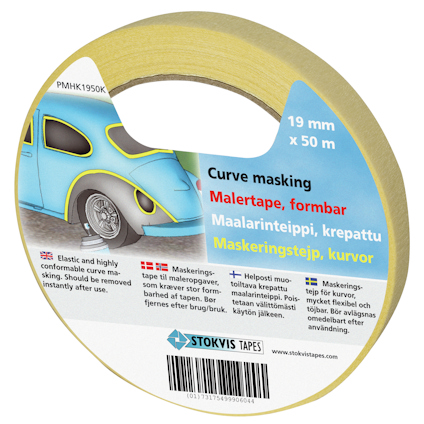 MASKERINGSTEJP KURVOR 19 MM X 50 M