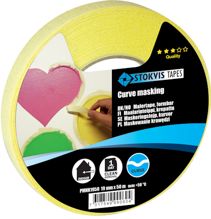 MASKERINGSTEJP KURVOR 19 MM X 50 M
