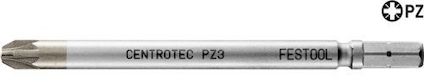 Bits med texten "CENTROTEC PZ3 FESTOOL" på sidan, kvadratisk profil vid basen.