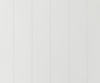 Vit slät panel med subtila spår som delar ytan i vertikala sektioner.