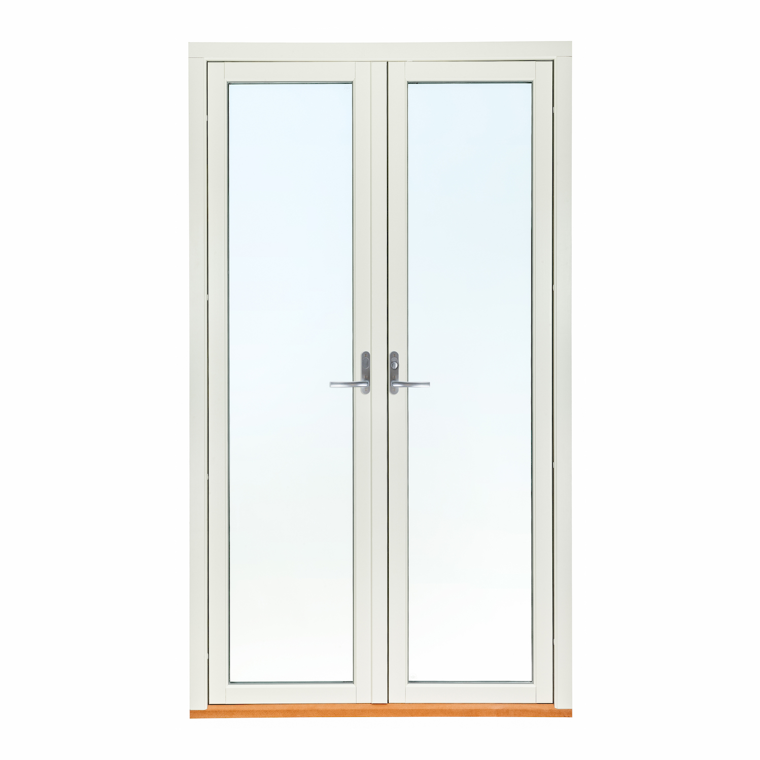 PARFÖNSTERDÖRR TR TRÄ/ALU 3-GLAS UTÅTGÅENDE HELGLAS HÄRDGLAS VIT - Svenska Fönster