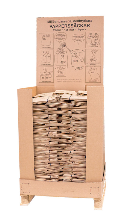PAPPERSSÄCK 3240LUP SVENCO 2 BLAD VÅTSTARKT KRAFTPAPPER 240L