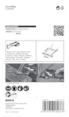 Förpackning med specifikationer för Bosch Expert MetalMax med 32 mm klinga, QR-kod och illustration av användning.