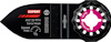 Svart oscillerande multiverktygsblad med texter "Bosch", "AVZ 32 RT4", "Swiss Made" och "Speed max 2/3".