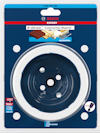 Förpackning med Bosch Expert sågkrona, 102 mm, för byggmaterial.