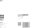 Förpackning med Bosch slippapper, text och logotyper, streckkod, QR-kod, och kontaktinformation.