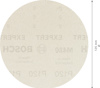 Rund slippapper med en diameter på 125 mm och Bosch-logotyp samt text P180.
