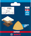 Slippapper Bosch Expert P80, 93 mm, 5 stycken.