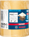 Sandpapper, Bosch Expert, P80, 93mm x 5m, ytfinish, trä och färg, Schweiz.