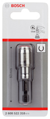 Förpackning med Bosch bitsadapter 60 mm, artikelnummer 2 608 522 318.