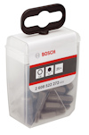 Plastlåda med 25 st stjärnbits från Bosch, etikett med produktnummer 2 608 522 272.