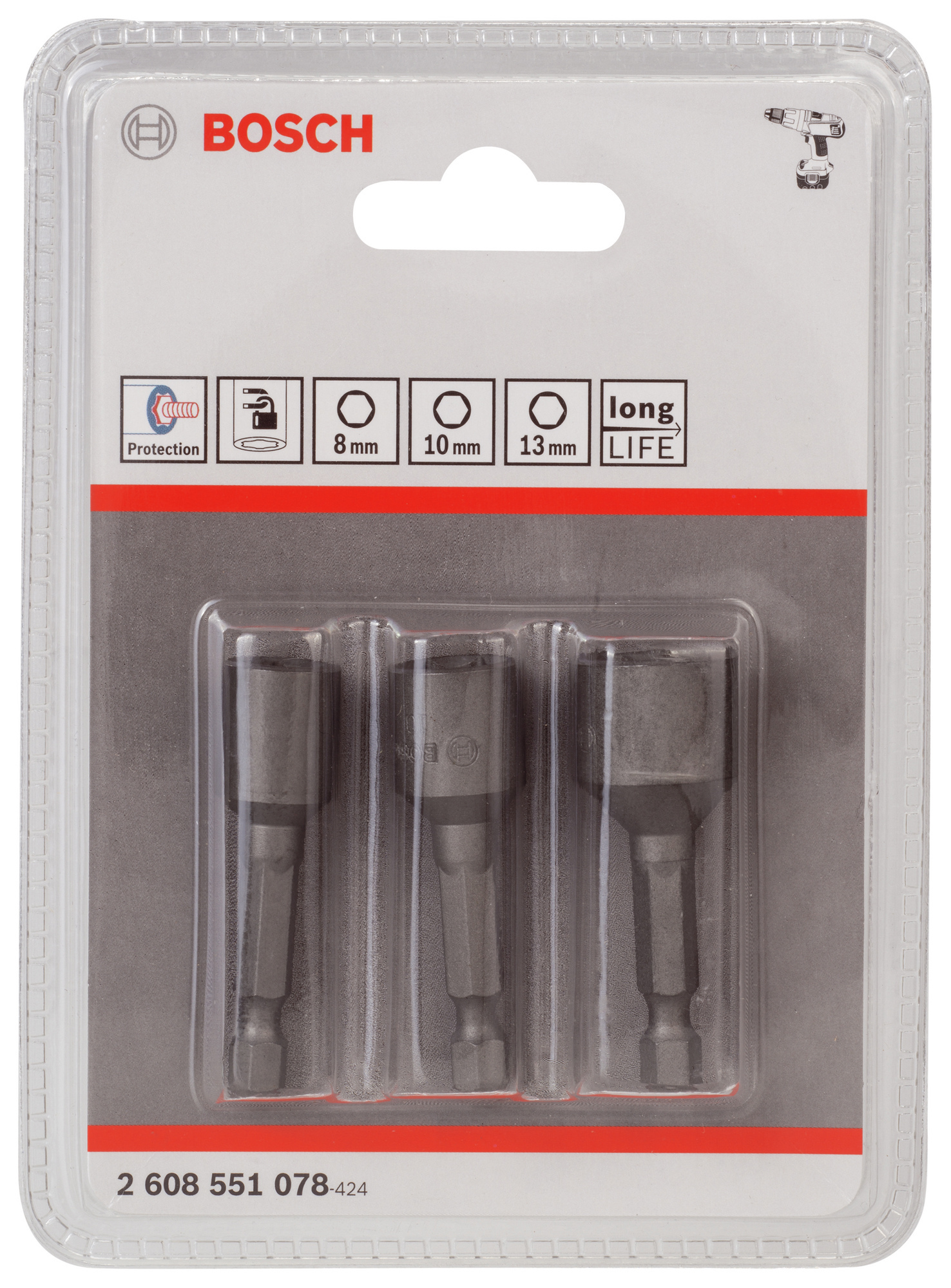 HYLSNYCKELSET MAGNET 8-10-13MM50MM 3ST - Bosch