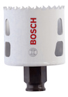 Hålsåg med tandad kant och ventilationsöppningar, märkt med "Bosch" i röd text.