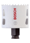 Hålsåg med tandad kant och ventilationshål, märkt med "BOSCH" i rött.