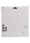 Vit förpackning med Bosch-logotyp och symboler för återvinning, skyddsglasögon, handskar, hörselskydd och korrekt användning.