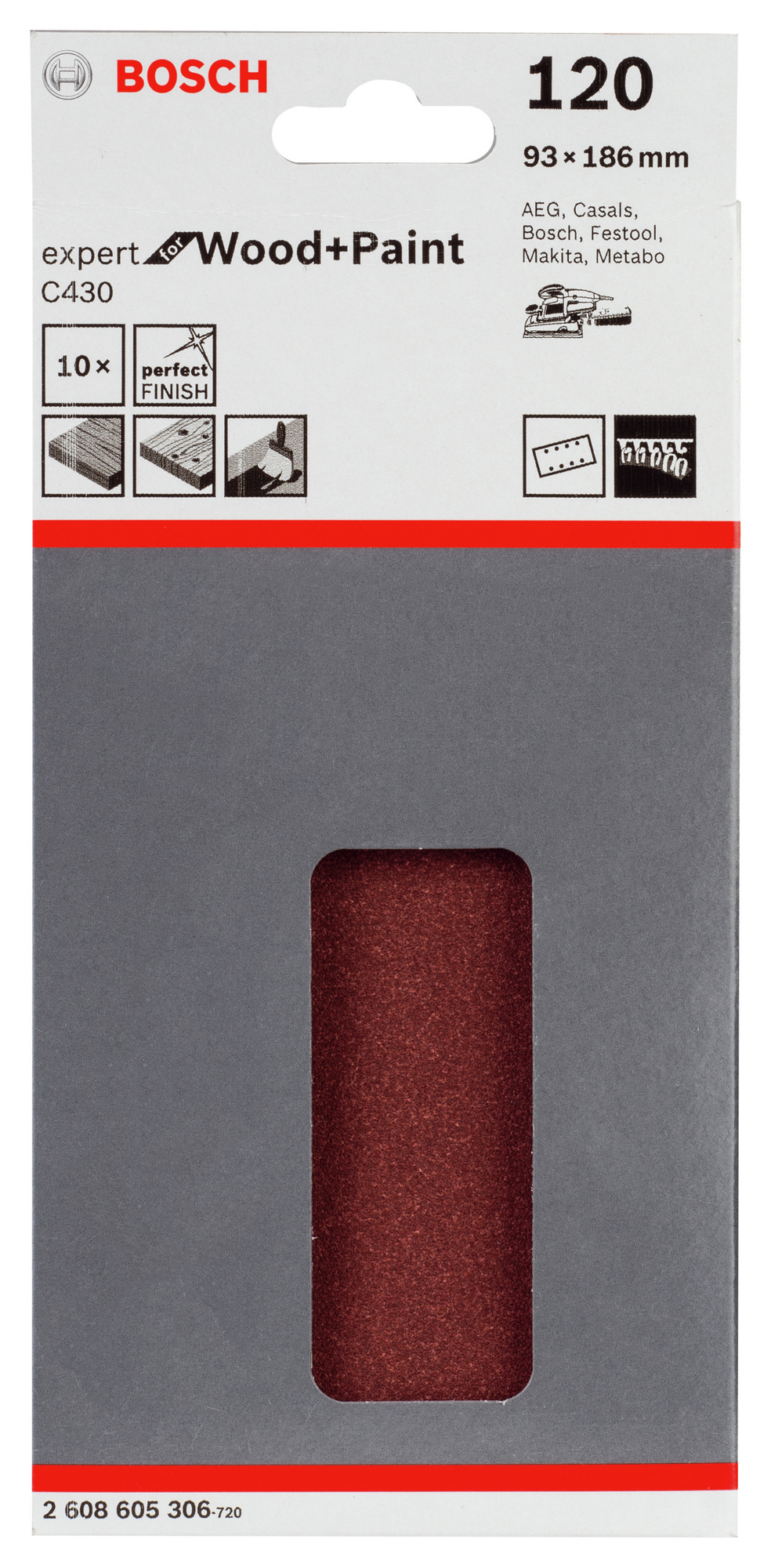 SLIPPAPPER BOSCH C430 EXPERT FOR WOOD AND PAINT EXCENTERSLIP - Bosch