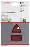 Bosch sandpapper för trä och färg, korn 120, två delar i förpackning.