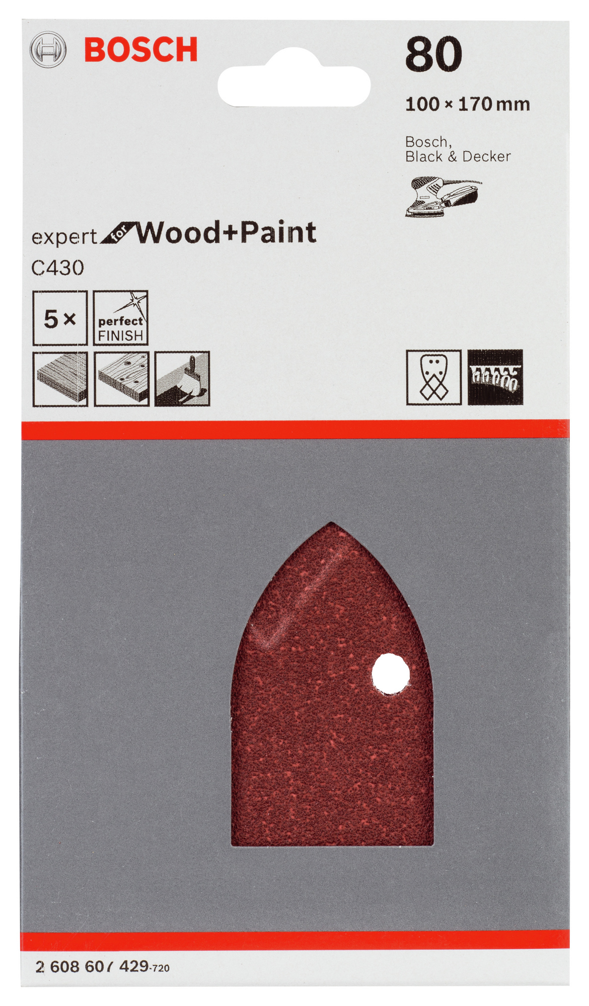 SLIPPAPPER BOSCH C430 EXPERT FOR WOOD AND PAINT MULTISLIP - Bosch