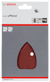 Förpackning med Bosch slipark, "Expert for Wood", 180 grit, fem pack.