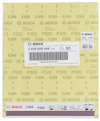 Bosch sandpapper, modell C355 P320, storlek 230x280 mm, 50-pack, "Made in Switzerland".