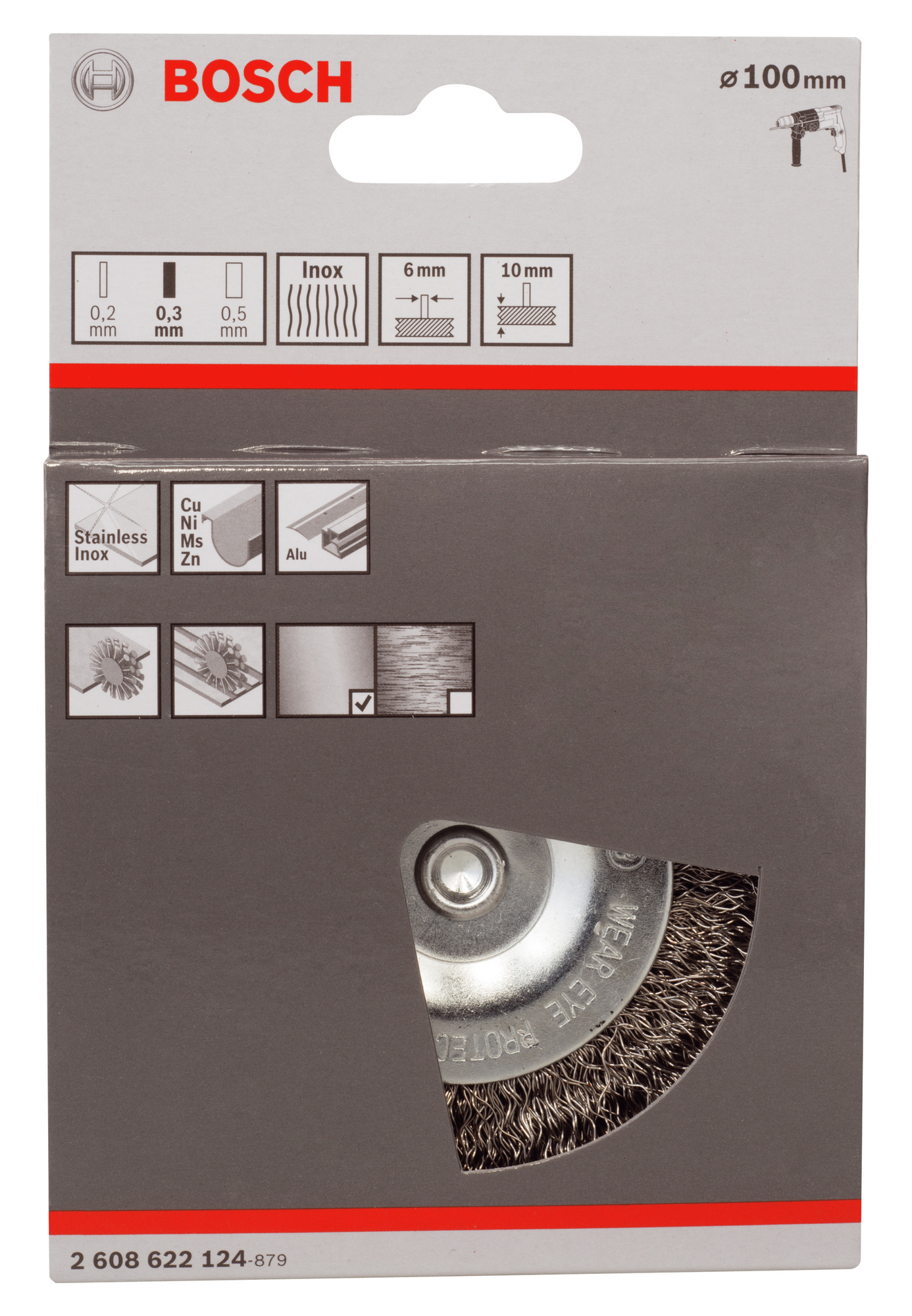 SKIVBORSTE VÅGFORMAD 100MM INOX 6MM - Bosch