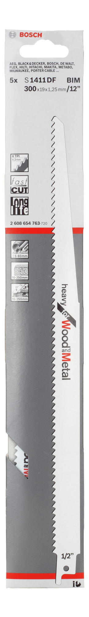 TIGERSÅGBLAD S1411DF 5ST  - Bosch
