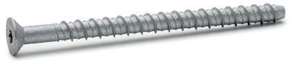 Metallskruv med tvärspårshuvud och gängad kropp.