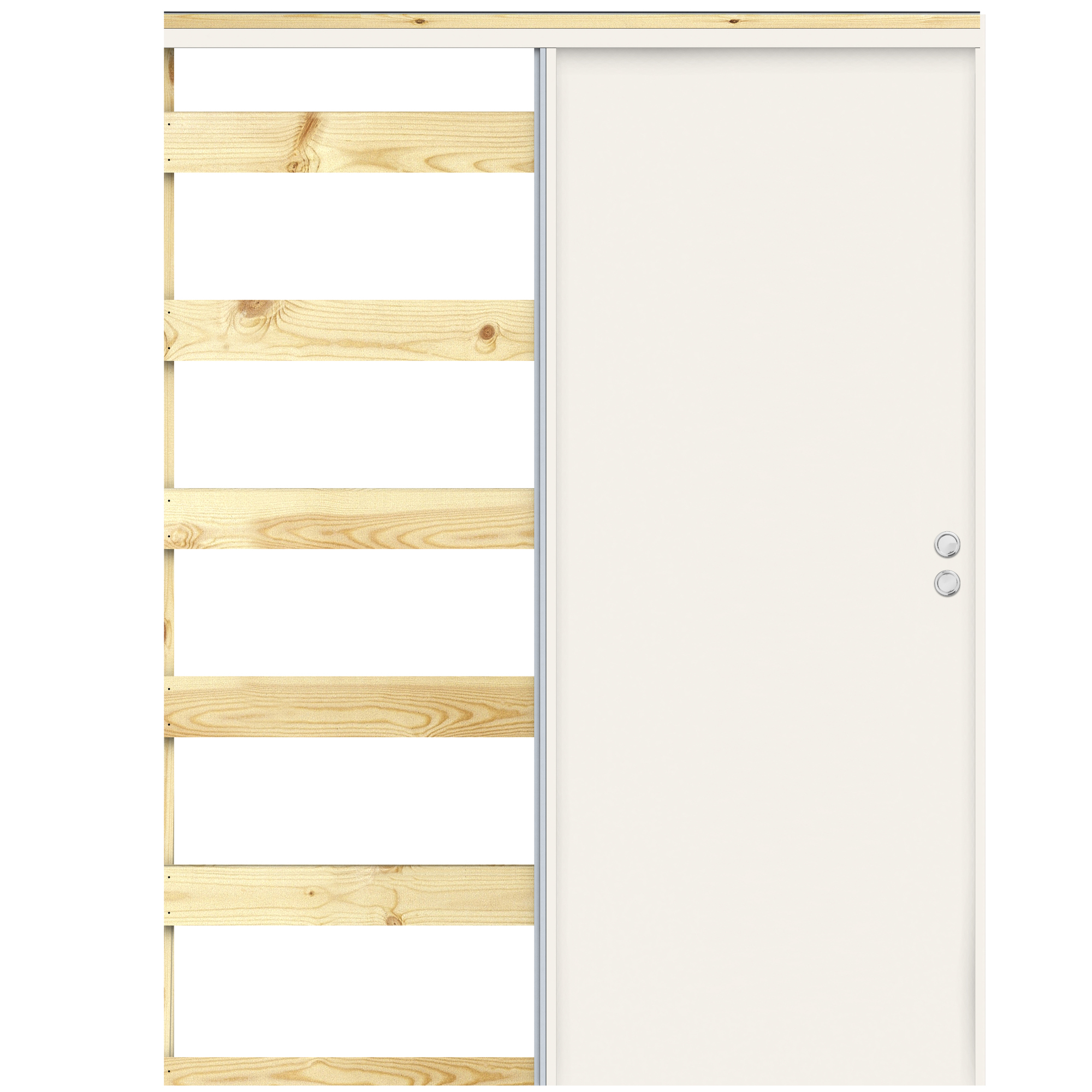 SKJUTDÖRRSPARTI, NCS S 0502-Y 96 MM 9X21 REGEL 70+ENKELGIPS - SWEDOOR