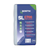 Förpackning av Bostik golvavjämningsmassa SL C700 Fiber Quick+ 20kg med symboler och produktinformation.