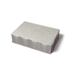 Rektangulär grå marksten med fasade kanter och slät ovansida.