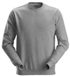Grå sweatshirt i enkel stil, långärmad och utan dragkedja eller fickor.