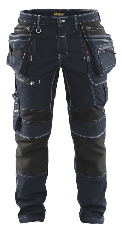 HANTVERKSBYXA STRETCH X1900 1990 1141 MARINBLÅ/SVART C48