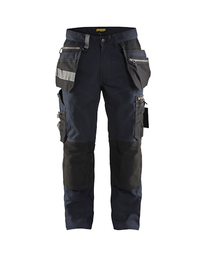 HANTVERKSBYXA MED STRETCH 15901343 MÖRK MARINBLÅ/SVART D104