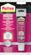 Förpackning för Pattex akrylfog fill and repair, vit, med text och logotyp.
