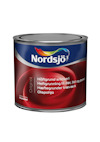 Färgburk från Nordsjö med text: "Häftgrund snickeri", "Heftgrunn til dør, list og panel" och fler språk.